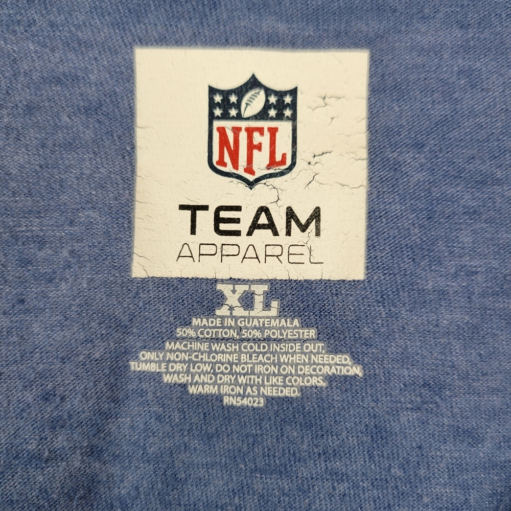 NFL New York Giants Women's V Neck Graphic Tee Shirt XL Blue - Picture 4 of 6